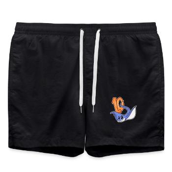 10e anniversaire Motif Stingray - dix - 10 ans - Short de bain - noir - Devant - AI Model Male 185 light (185cm)