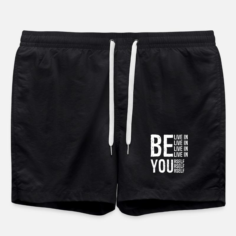 BELIVE IN YOURSELF - Swim Trunks - black