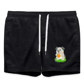 Chien Basketteur Basketteur - Short de bain - noir - Devant - AI Model Male 185 light (185cm)