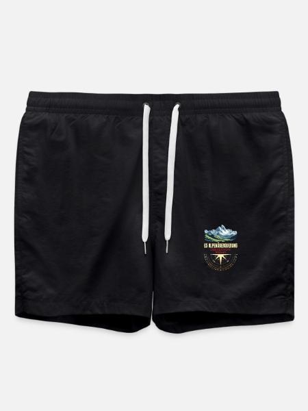 E5 Alpenüberquerung - Badeshorts - Schwarz