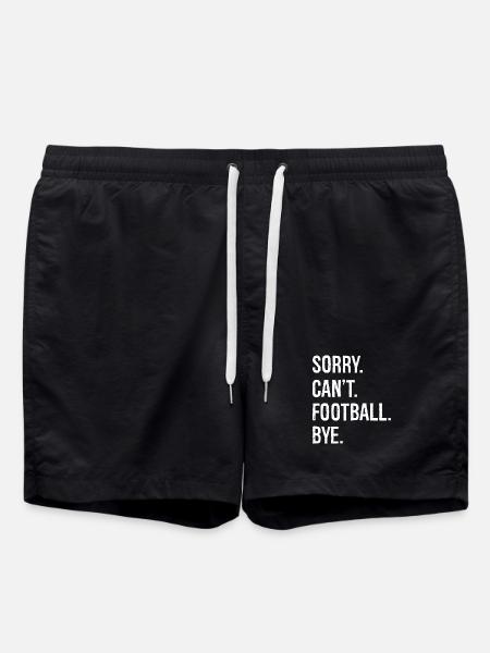 sorry can't football bye - Badeshorts - Schwarz