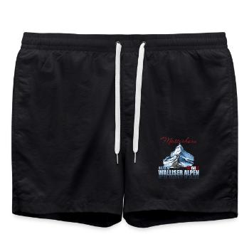 Matterhorn Koordinaten - Badeshorts - Schwarz - Vorne - AI Model Male 185 light (185cm)