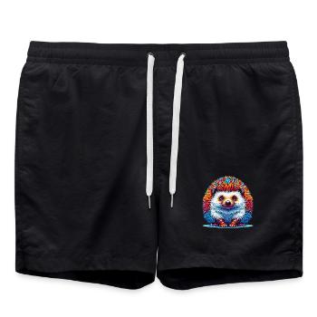 Igel - Badeshorts - Schwarz - Vorne - AI Model Male 185 light (185cm)