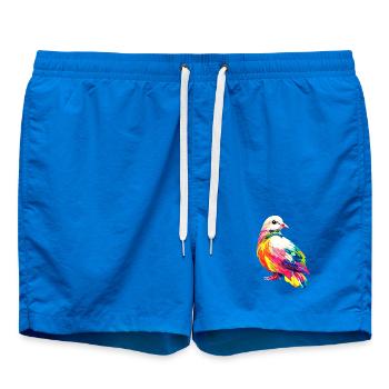 Taube Weiß Stadttaube Ringeltaube Weiße Tauben - Badeshorts - Cobalt blue - Vorne