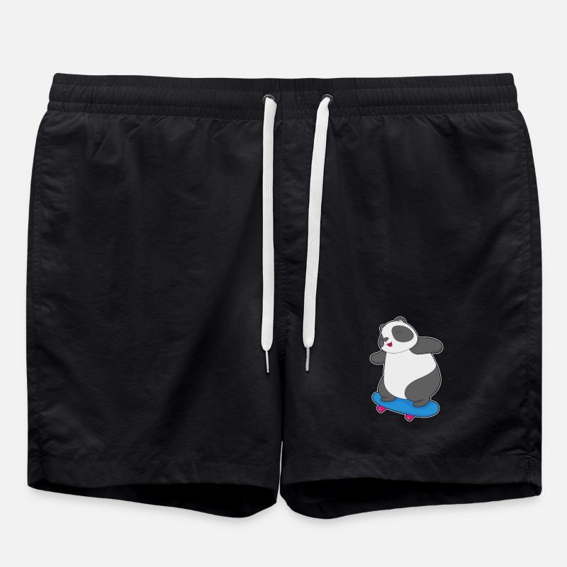 Panda Skater Skateboard - Short de bain - noir