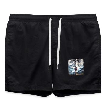 Alpen Tour - Badeshorts - Schwarz - Vorne - AI Model Male 185 light (185cm)
