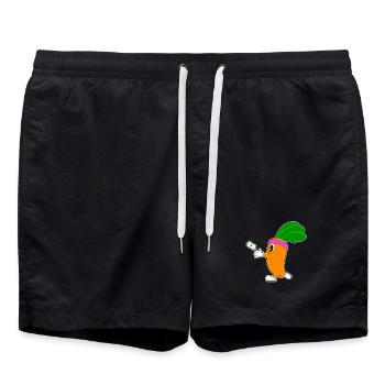 Karotte Jogger Joggen Sport - Badeshorts - Schwarz - Vorne - AI Model Male 185 light (185cm)