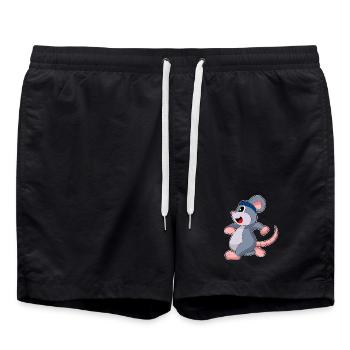 Maus Jogger Joggen Sport - Badeshorts - Schwarz - Vorne - AI Model Male 185 light (185cm)