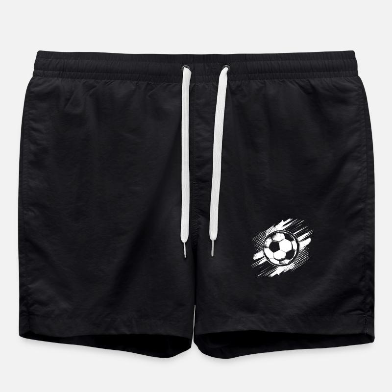 Graphismes de football - Short de bain - noir