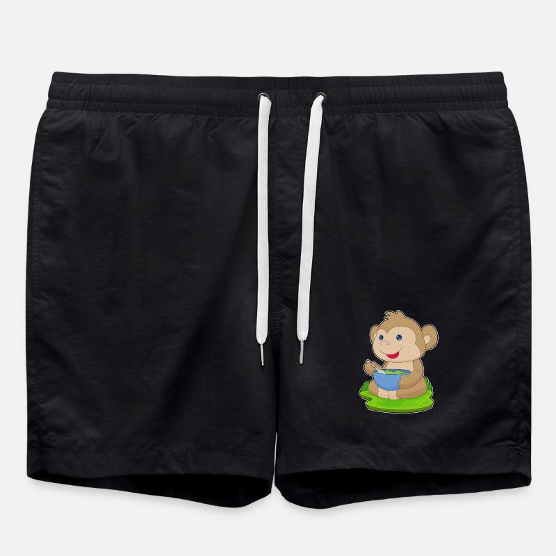 Monkey Bowl Food - Swim Trunks - black
