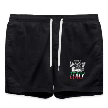 I m tired of waking up and not being in italy - Badeshorts - Schwarz - Vorne - AI Model Male 185 light (185cm)