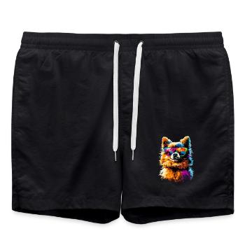 Poméranien Poméranien Poméranien Spitz allemand doux - Short de bain - noir - Devant - AI Model Male 185 light (185cm)