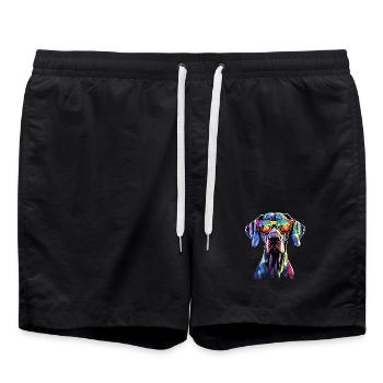 Great Dane Hatz Male Saupacker Great Dane - Swim Trunks - black - Front - AI Model Male 185 light (185cm)