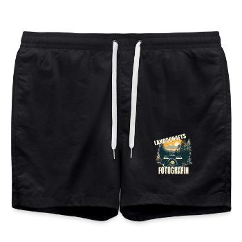 Landschafts Fotografin - Badeshorts - Schwarz - Vorne - AI Model Male 185 light (185cm)