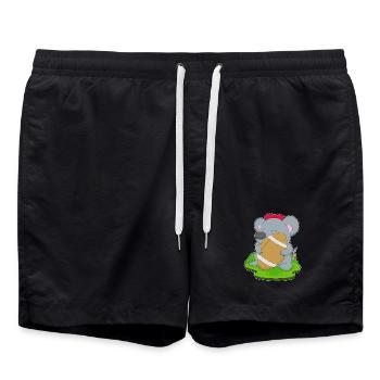 Maus American Football Sport - Badeshorts - Schwarz - Vorne - AI Model Male 185 light (185cm)