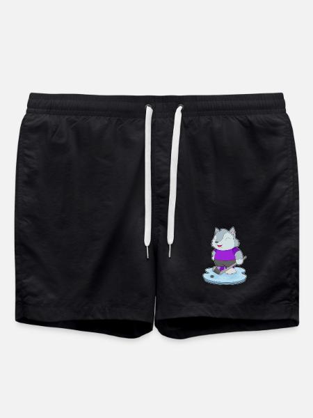Wolf Eishockey Eishockeyschläger - Badeshorts - Schwarz