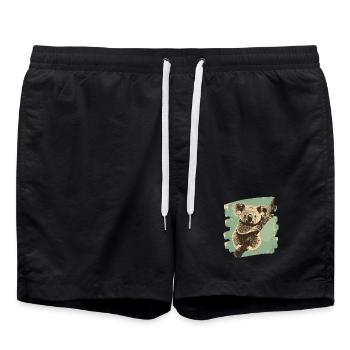 Koala - Swim Trunks - black - Front - AI Model Male 185 light (185cm)