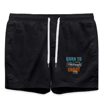 Born to shoot - Badeshorts - Schwarz - Vorne - AI Model Male 185 light (185cm)