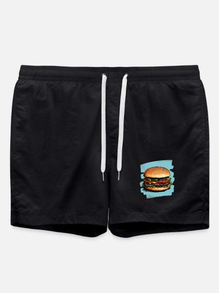 Burger Rétro - Short de bain - noir