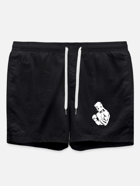 Dessin de boxeur - Short de bain - noir