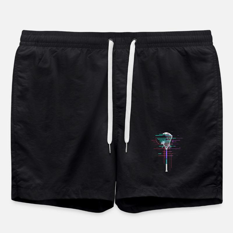Lacrosse Stick 80s - Swim Trunks - black