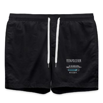Feinpolierer Ausbildung Beruf Geschenk - Badeshorts - Schwarz - Vorne - AI Model Male 185 light (185cm)