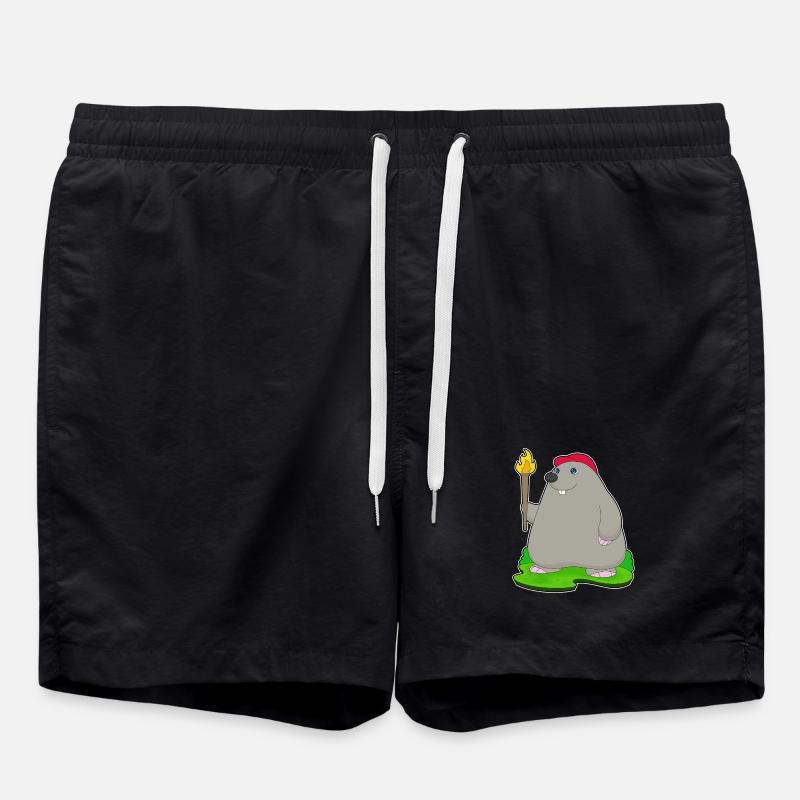 Maulwurf Fackel - Badeshorts - Schwarz