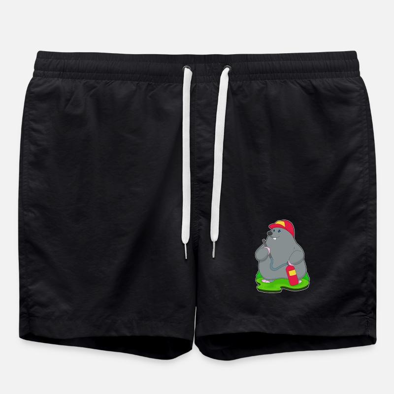 Extincteur de pompier taupe - Short de bain - noir