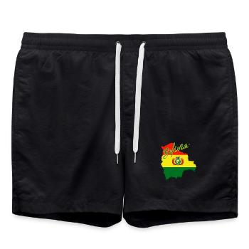 Bolivian pride, Bolivian flag - Swim Trunks - black - Front - AI Model Male 185 light (185cm)