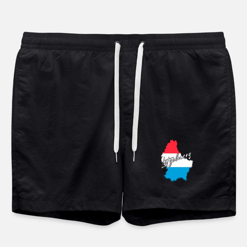 Luxembourg Pride, drapeau luxembourgeois - Short de bain - noir