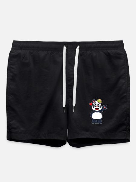 Chapeau Panda - Short de bain - noir