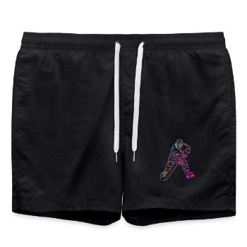 Joueur de hockey sur glace - Short de bain - noir - Devant - AI Model Male 185 light (185cm)