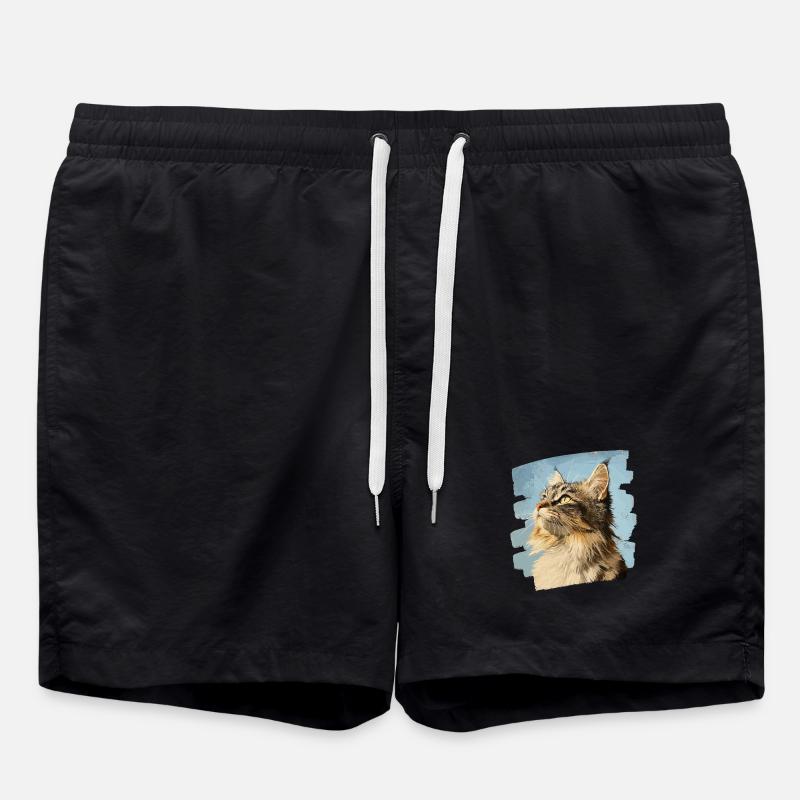 Maine Coon - Badeshorts - Schwarz