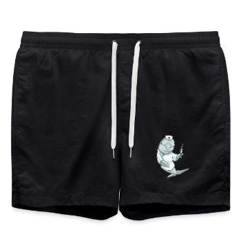 Routine d’infirmière dauphine - Short de bain - noir - Devant - AI Model Male 185 light (185cm)