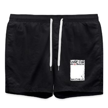 40 years | 40th Birthday | Funny Guestbook - Swim Trunks - black - Front - AI Model Male 185 light (185cm)