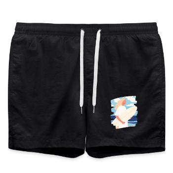 Surfer - Badeshorts - Schwarz - Vorne - AI Model Male 185 light (185cm)