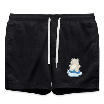 Snowboardeur Chat Snowboard - Short de bain - noir - Devant - AI Model Male 185 light (185cm)
