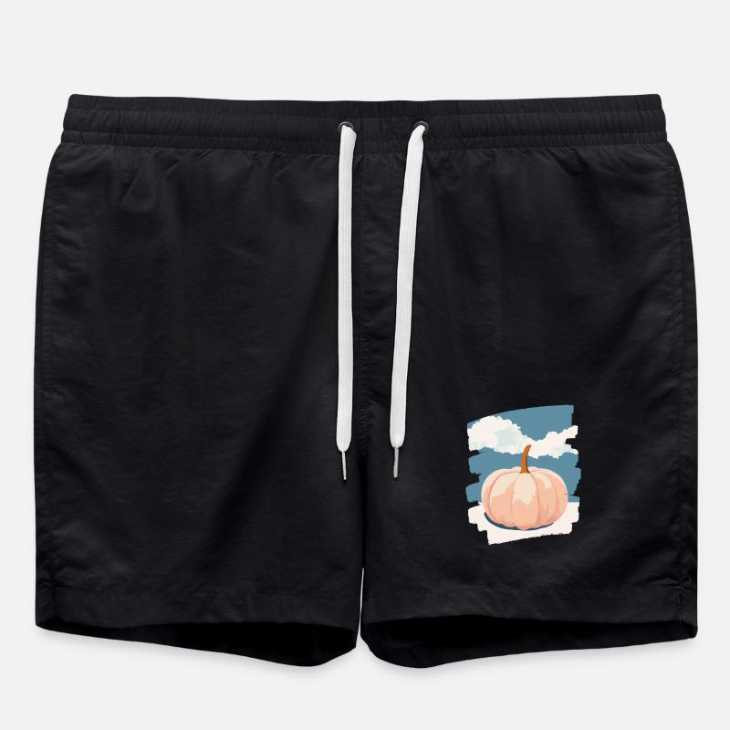 Kürbis - Badeshorts - Schwarz