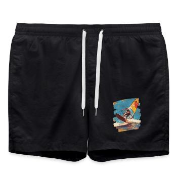 Windsurfers Windsurfing Surfing Water sports - Swim Trunks - black - Front - AI Model Male 185 light (185cm)