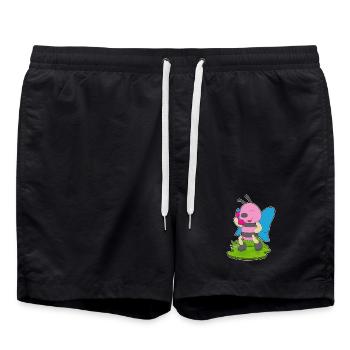 Schmetterling Telefon - Badeshorts - Schwarz - Vorne - AI Model Male 185 light (185cm)
