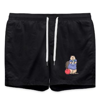 Beaver Bowling Bowling Ball - Swim Trunks - black - Front - AI Model Male 185 light (185cm)