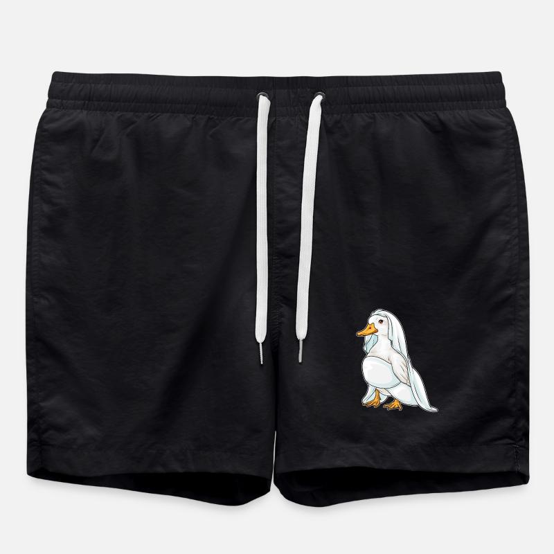 Duck Bridal Veil Wedding - Swim Trunks - black
