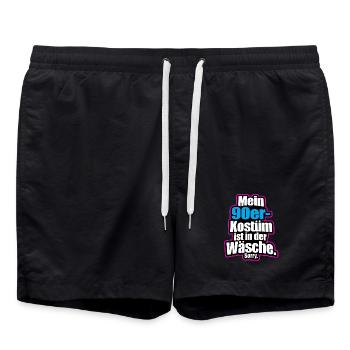 Mon costume des années 90 dans la soirée à thème de la lingerie - Short de bain - noir - Devant - AI Model Male 185 light (185cm)