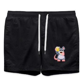 Mouse Beer - Swim Trunks - black - Front - AI Model Male 185 light (185cm)