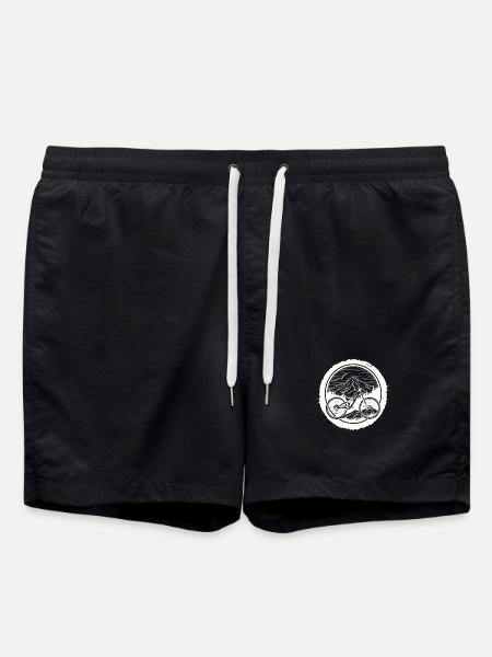 Mountain Bike Lover Sketch - Swim Trunks - black