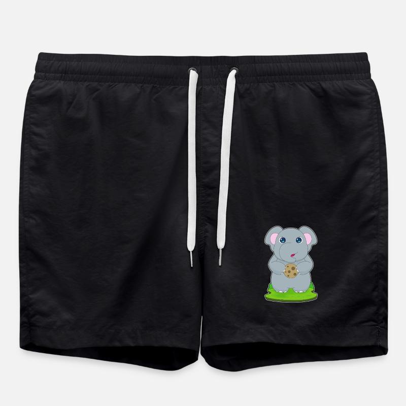 Elefant Cookie - Badeshorts - Schwarz
