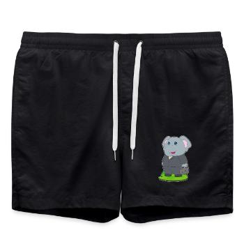 Elephant Handbag - Swim Trunks - black - Front - AI Model Male 185 light (185cm)