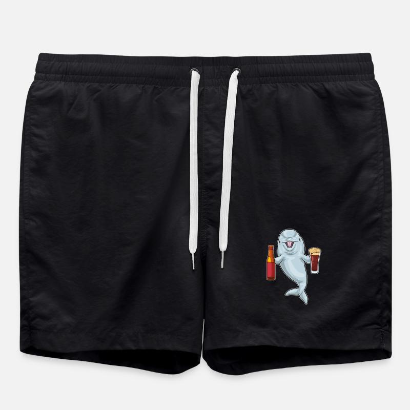 Bouteille de bière Dolphin - Short de bain - noir