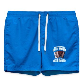Meine Nachbarn hören gute Musik - Akkordeon Humor - Badeshorts - Cobalt blue - Vorne