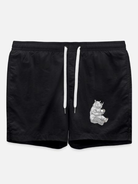 Rhino Coffee Mug - Swim Trunks - black